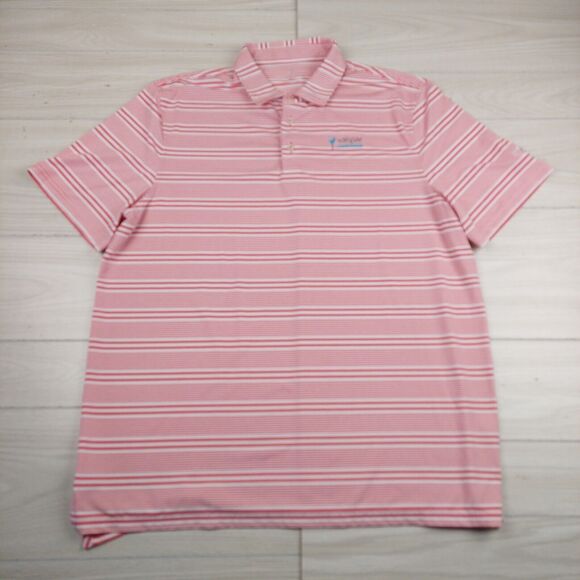 Southern Tide Other - Southern Tide Polo Shirt Mens XL Red Stripe Golf‎ Quick Dry Stretch Valspar Dad
